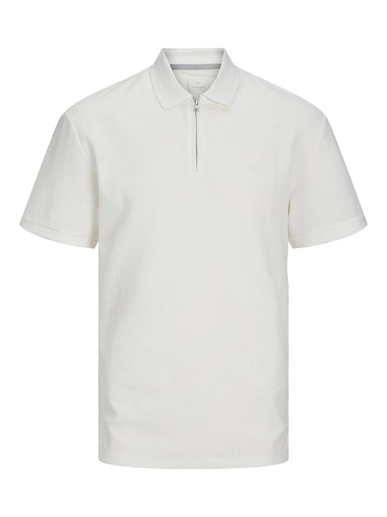 Jack & Jones - Johnny Half Zip Polo - Cloud Dancer