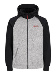 Jack & Jones - Erik Sweat Zip Hættetrøje - Sort/Grå