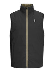 Jack & Jones - Brook Vendbar Vest - Sort/Grøn
