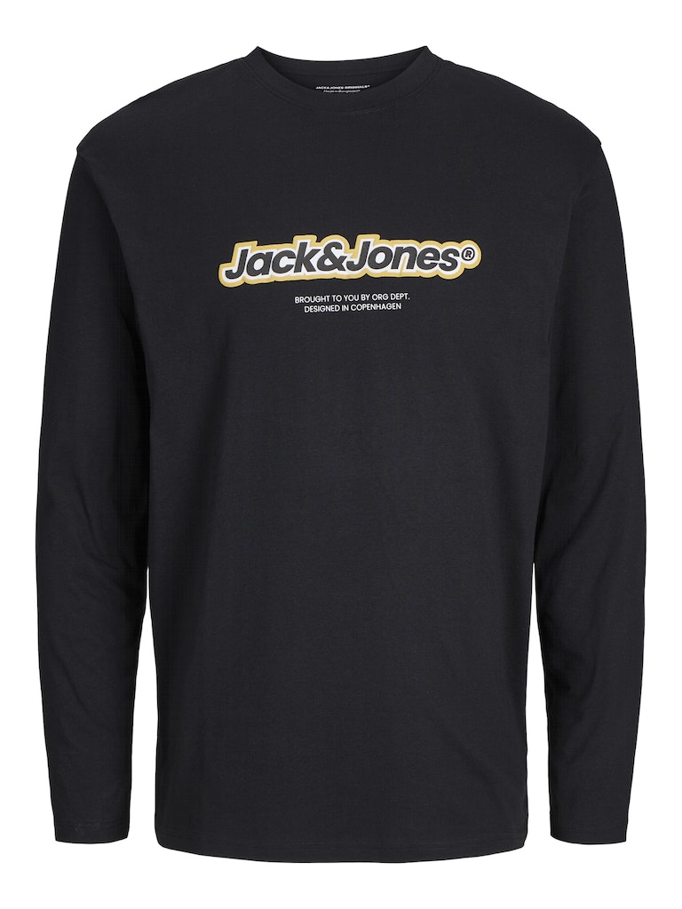 Jack & Jones - Vesterbro Newton Brand L/S T-Shirt - Sort