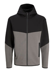 Jack & Jones - Fusion Blocking Hættetrøje M. Lynlås - Pavement