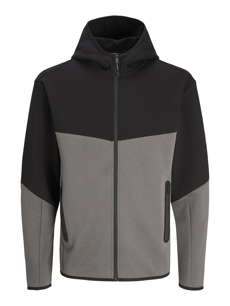 Jack & Jones - Fusion Blocking Hættetrøje M. Lynlås - Pavement