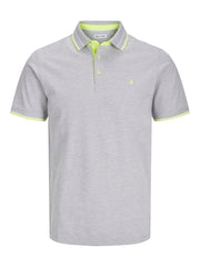 Jack & Jones - Paulos Polo - Light Grey Melange/Neon