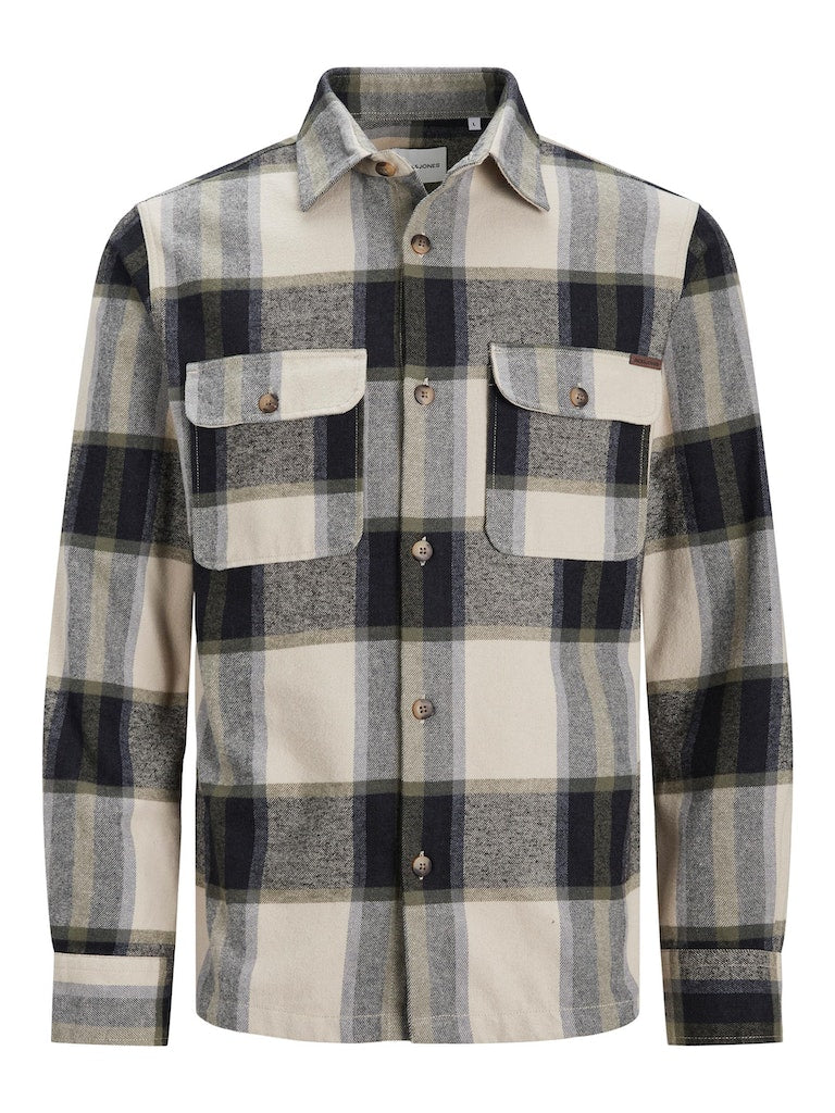 Jack & Jones - Darren Flannel Check Overshirt Moonbeam