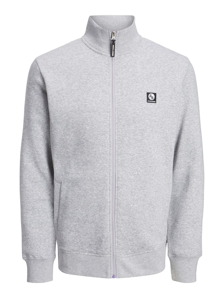 Jack & Jones - Dust Sweatshirt Zip High Neck Lys Grå