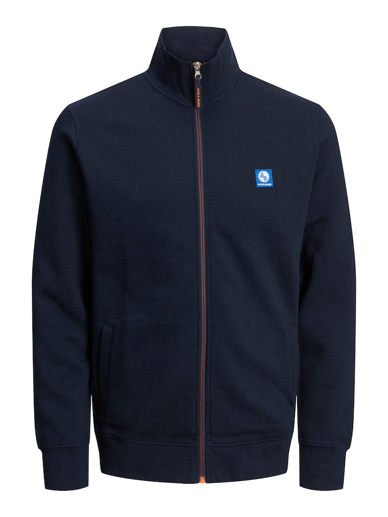 Jack & Jones - Dust Sweatshirt Zip High Neck Navy