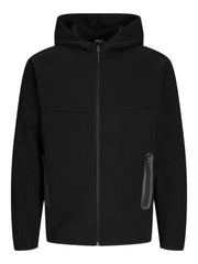 Jack & Jones - Fusion Hættetrøje M. Lynlås - Sort