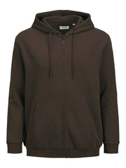 Jack & Jones - Bradley Hættetrøje m. Lynlås - Mulch