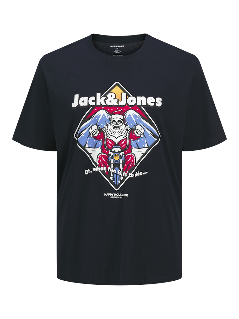 Jack & Jones - Xmas Christmas Skull T-Shirt - Sky Captain
