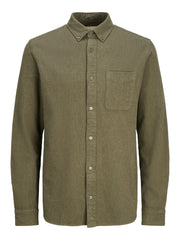 Jack & Jones - Brook Melange Skjorte L/S - Olive Night