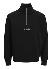 Jack & Jones - Soho Quater Zip Sweatshirt - Sort