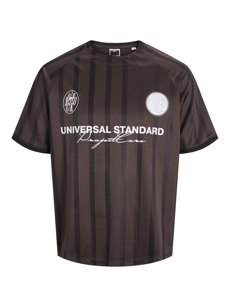 Jack & Jones - Retro Football T-Shirt - Seal Brown