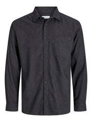 Jack & Jones - Klassisk Melange Skjorte - Mørk Grå