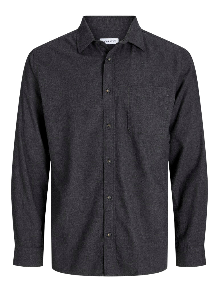 Jack & Jones - Klassisk Melange Skjorte - Mørk Grå
