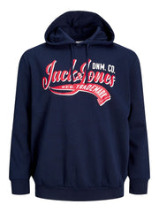 Jack & Jones - Logo Print Hættetrøje Trademark Navy Blazer