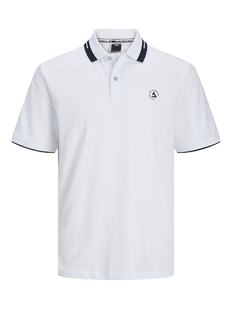 Jack & Jones - Hass Logo Polo Hvid