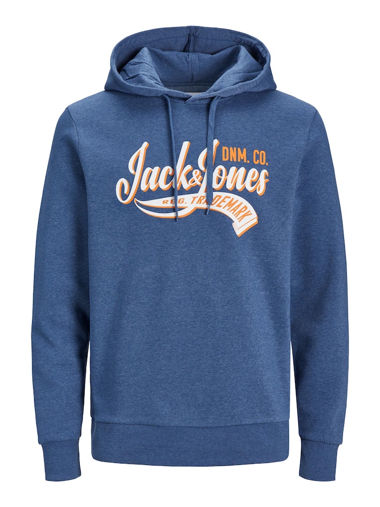 Jack & Jones - Logo Print Hættetrøje Trademark - Ensign Blue