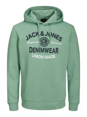 Jack & Jones - Logo Sweat Hood Granite