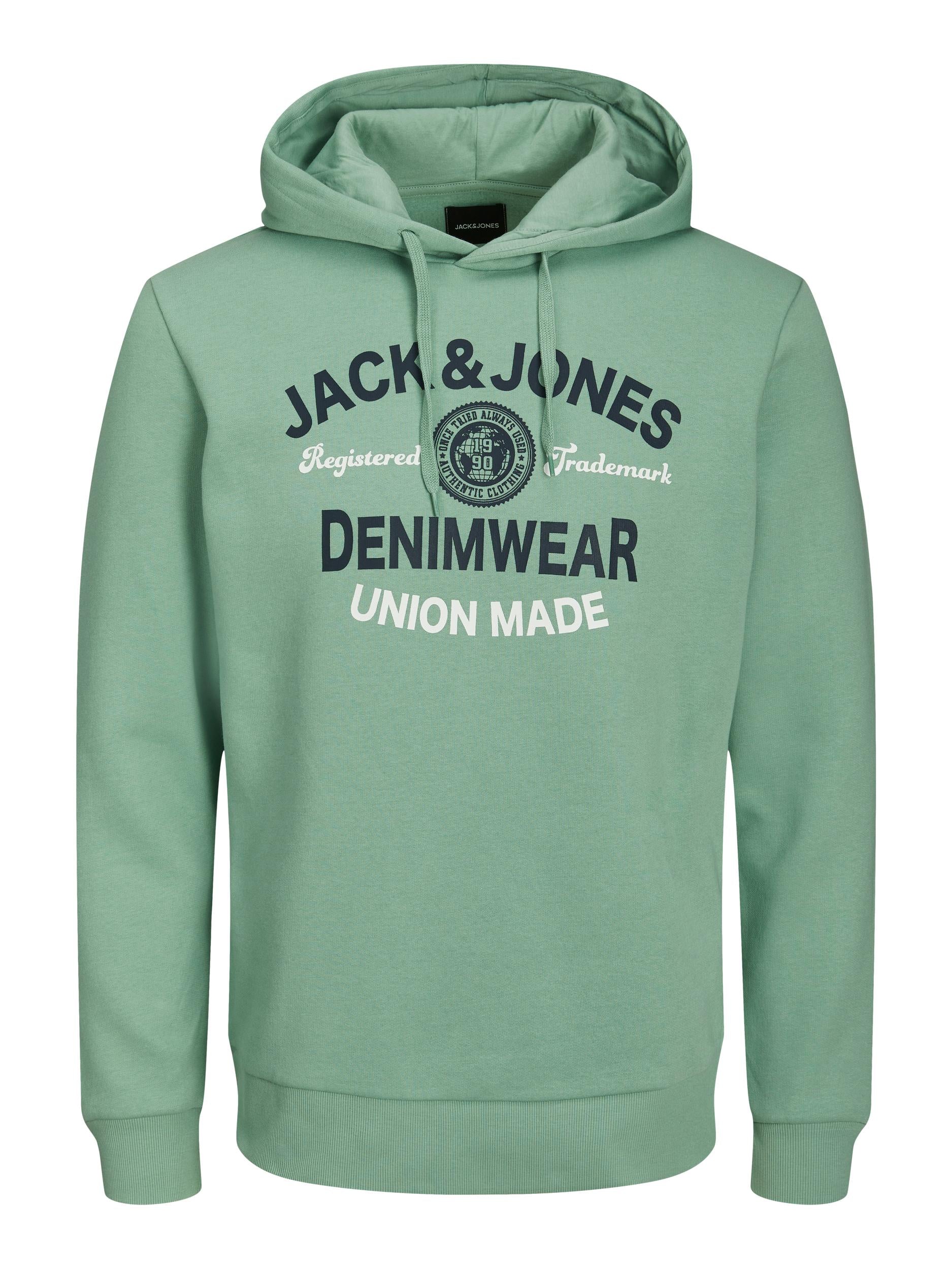 Jack & Jones - Logo Sweat Hood Granite