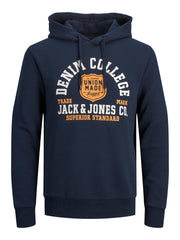 Jack & Jones - Logo Sweat Hood Sky Captain