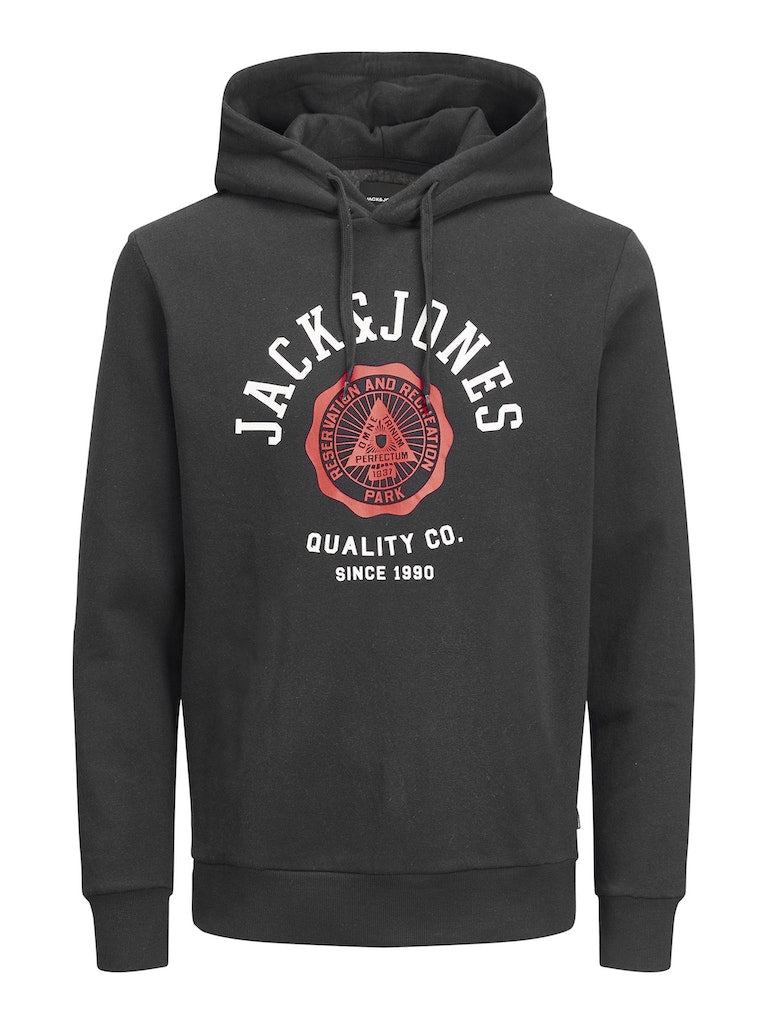 Jack & Jones - Logo Park Hættetrøje Sort