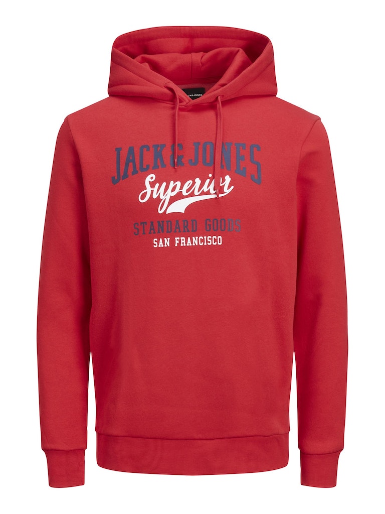 Jack & Jones - Logo Superior Hættetrøje Rød