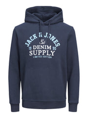 Jack & Jones - Logo Denim Supply Hættetrøje Navy