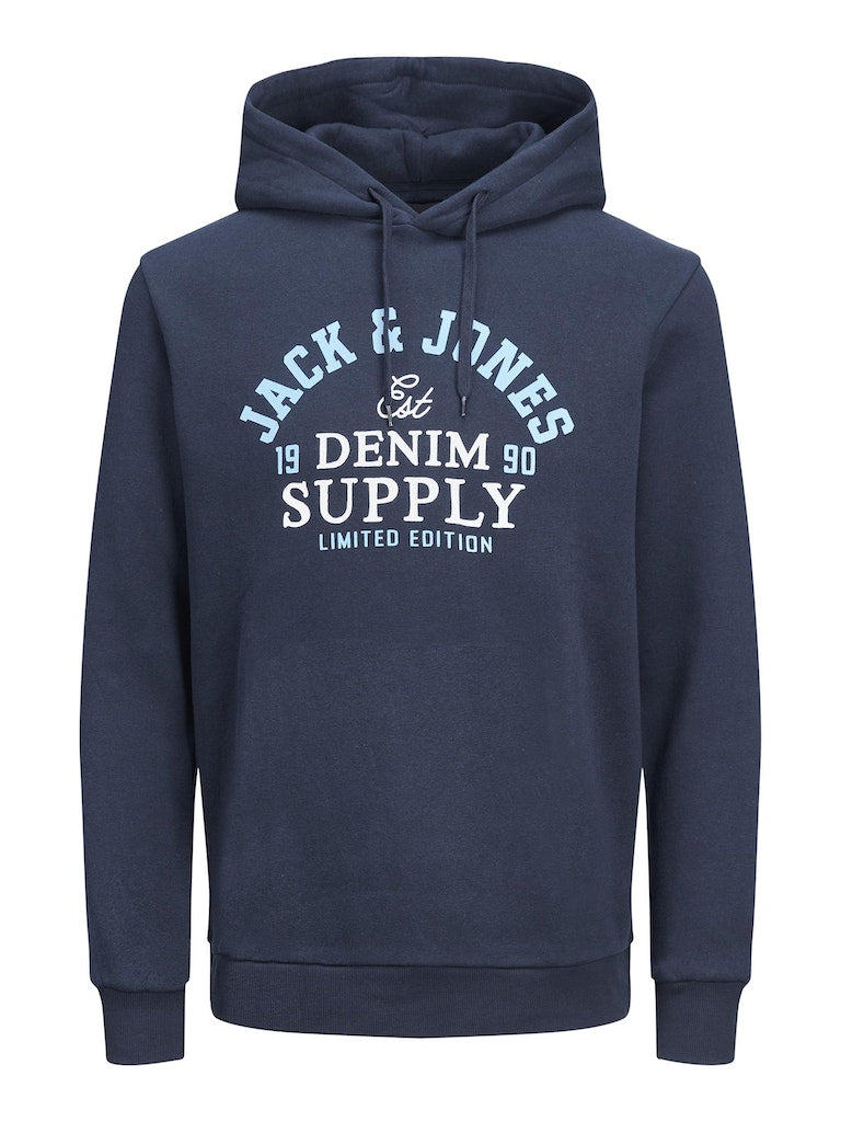 Jack & Jones - Logo Denim Supply Hættetrøje Navy