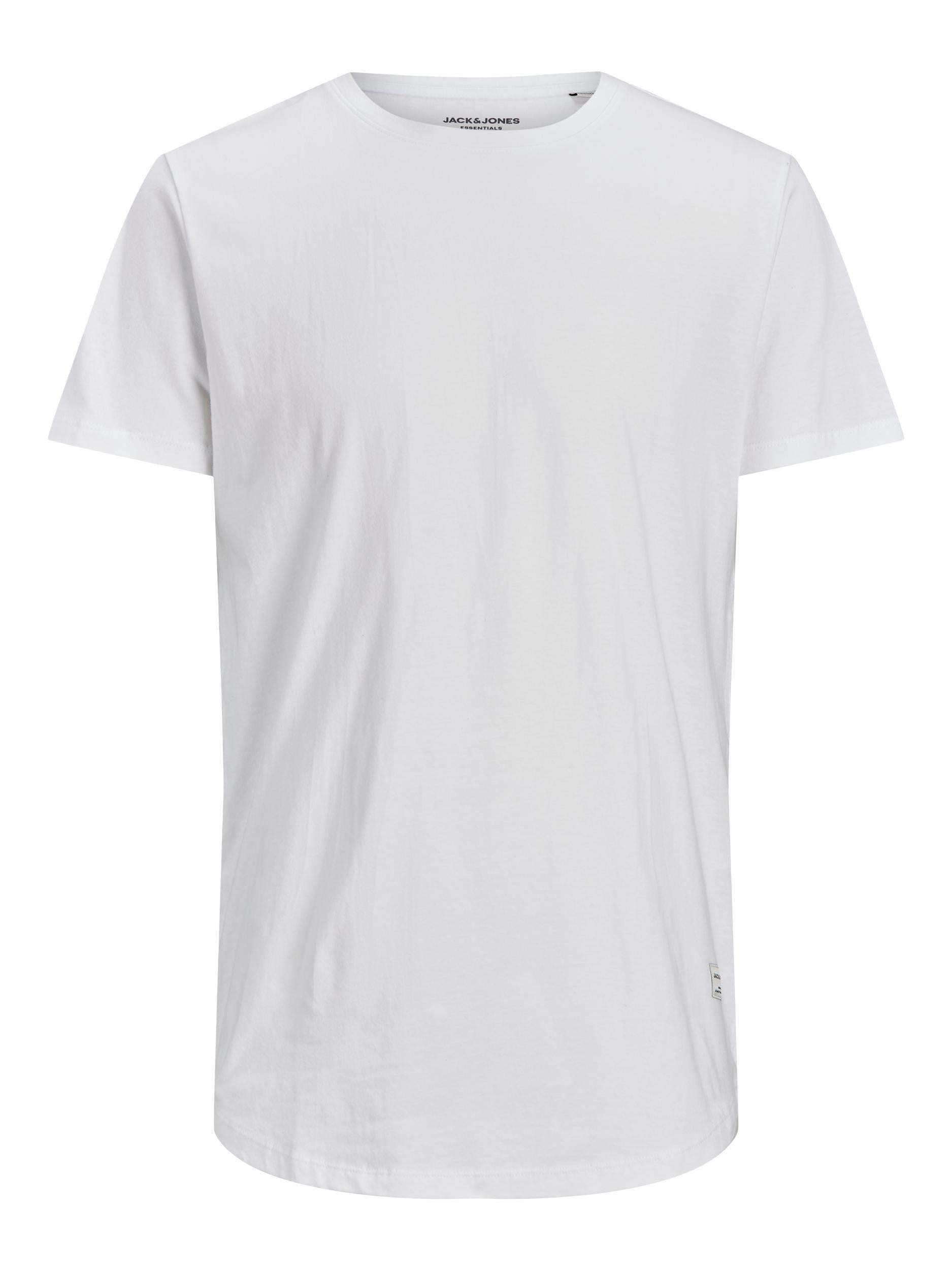 Jack & Jones - Noa Ensfarvet T-Shirt - Hvid
