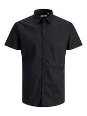 Jack & Jones  - Joe Ensfarvet Skjorte S/S Sort