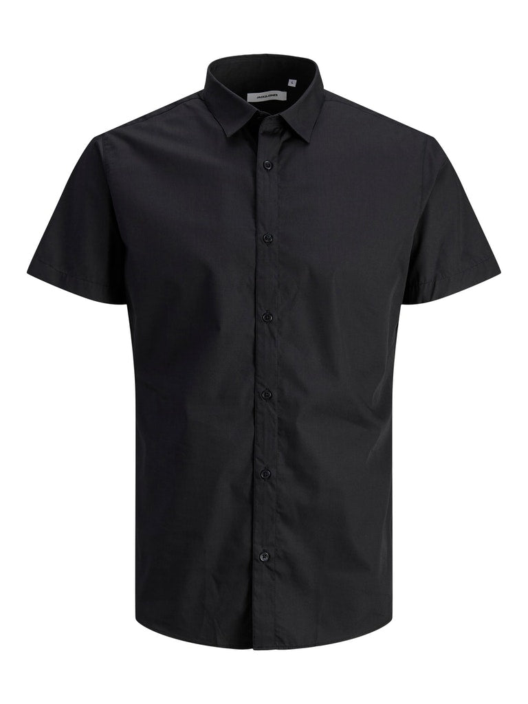Jack & Jones  - Joe Ensfarvet Skjorte S/S Sort
