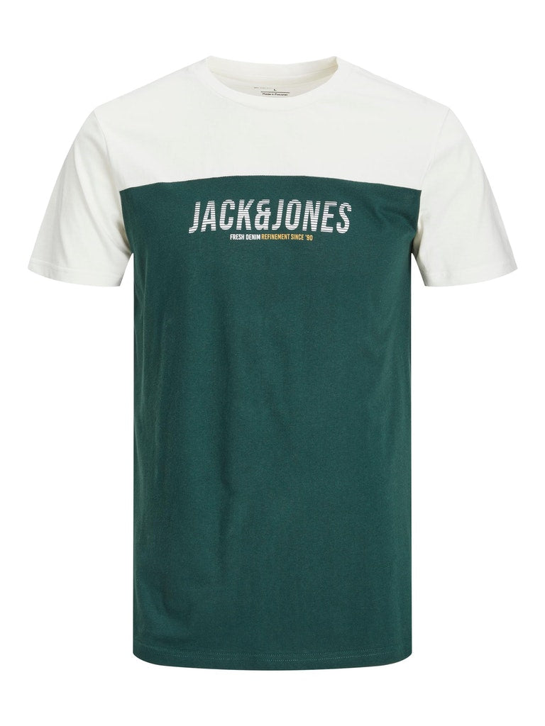 Jack & Jones - Dan Blocking T-Shirt Pine/Hvid