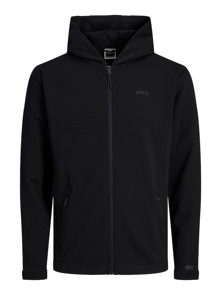 Jack & Jones - Cloud Hættetrøje m. Lynlås - Sort