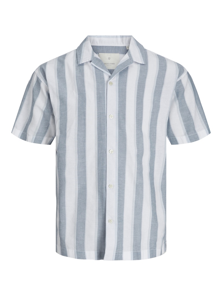 Jack & Jones - Summer Stripe Skjorte S/S - Captain Blue