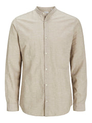 Jack & Jones - Breeze Linen Band Skjorte L/S - Crockery