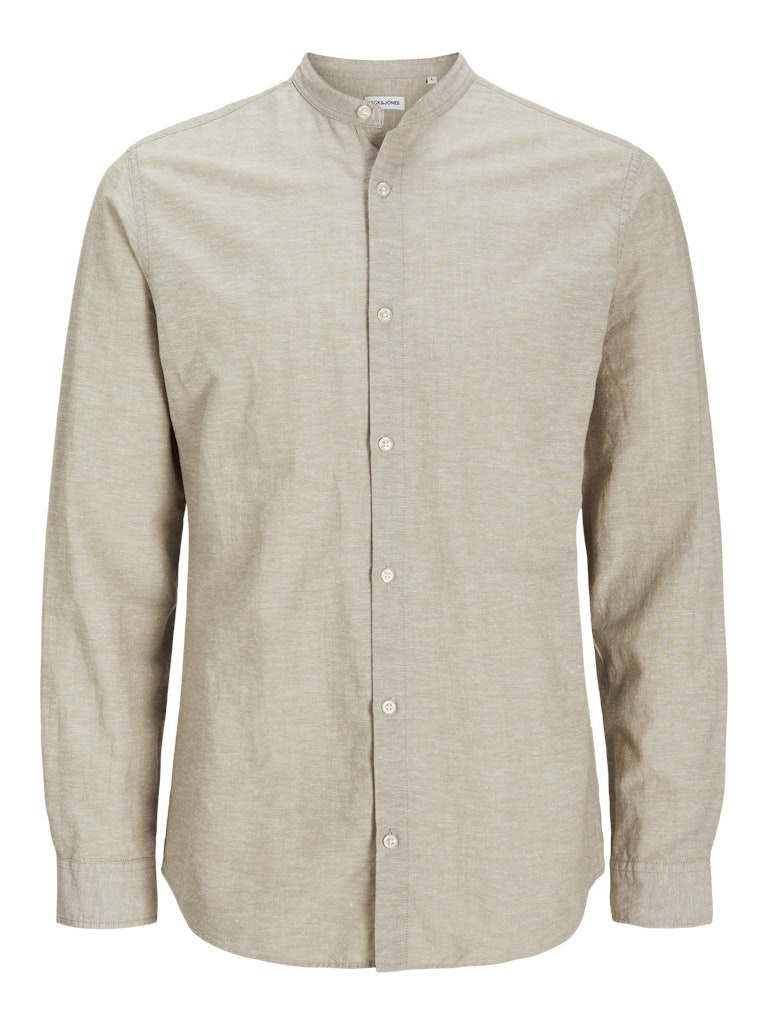Jack & Jones - Breeze Linen Band Skjorte L/S - Crockery