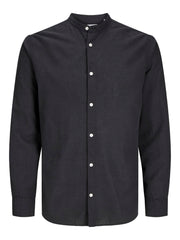 Jack & Jones - Breeze Linen Band Skjorte L/S - Sort