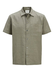 Jack & Jones  - Ceaston Seersucker Skjorte S/S - Vetiver