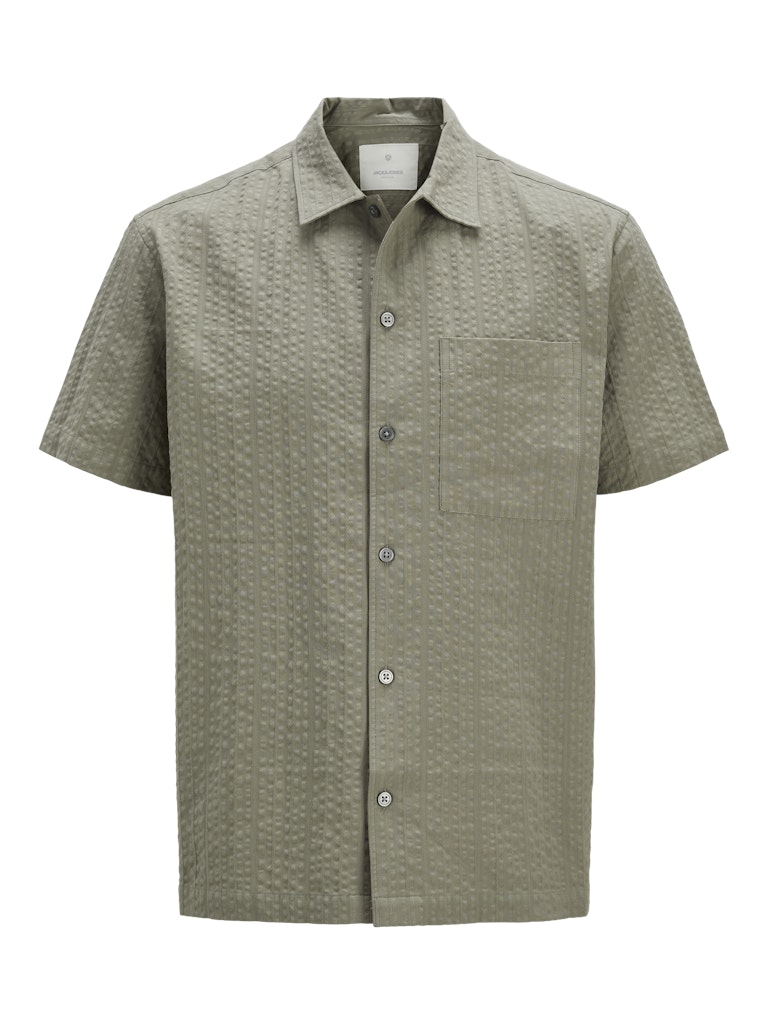 Jack & Jones  - Ceaston Seersucker Skjorte S/S - Vetiver