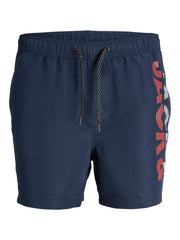 Jack & Jones - Fiji Logo Badeshorts Navy