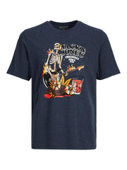 Jack & Jones  - Beachbone Skull T-Shirt Navy