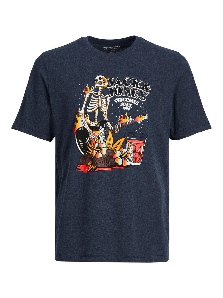 Jack & Jones  - Beachbone Skull T-Shirt Navy