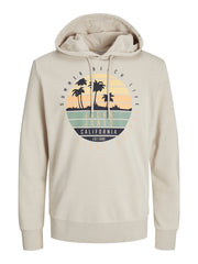 Jack & Jones - Summer Vibe Hættetrøje - Moonbeam