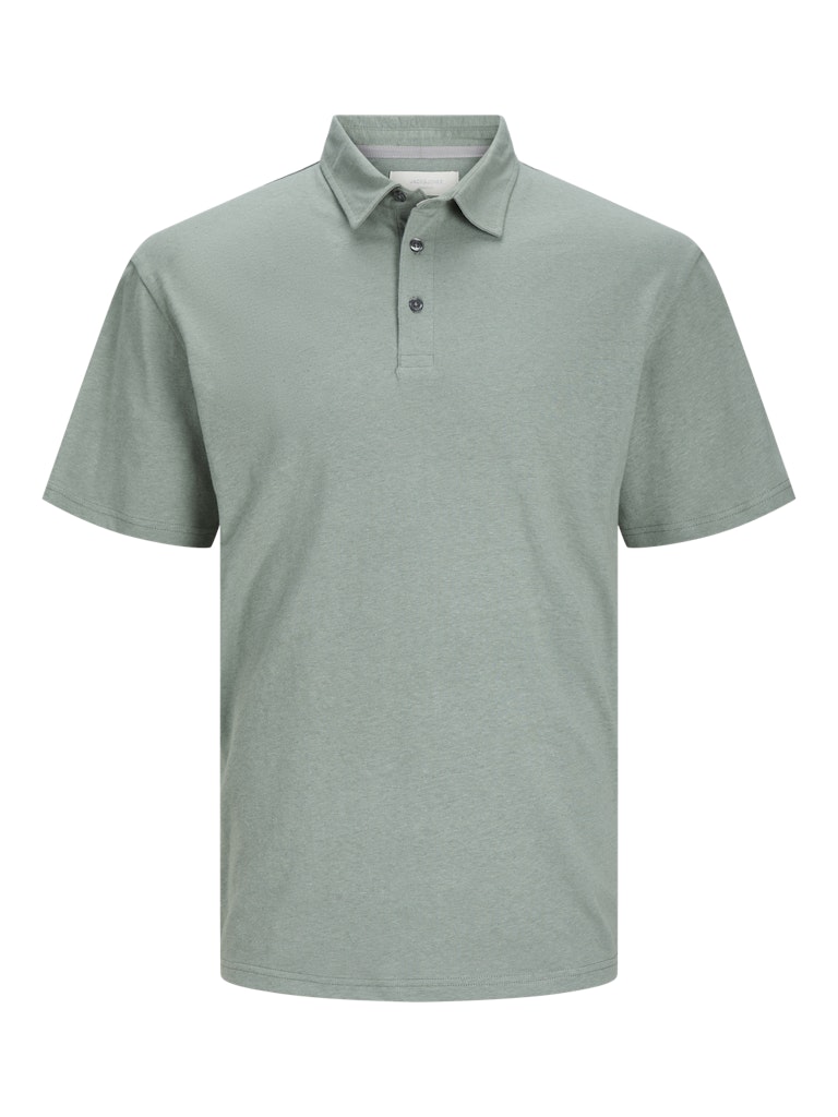 Jack & Jones - Soft Linen Blend Polo - Lily Pad