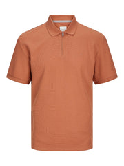 Jack & Jones - Johnny Half Zip Polo - Sunburn