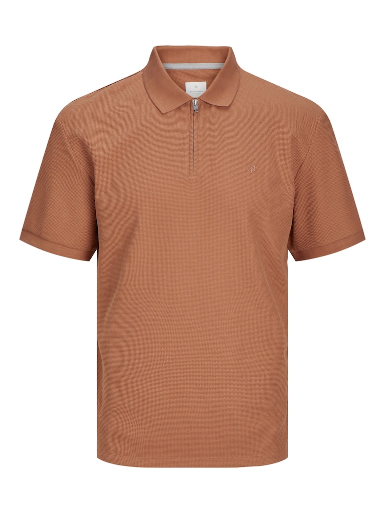 Jack & Jones - Johnny Half Zip Polo - Sunburn