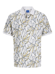 Jack & Jones - Split A.O.P. Polo - Cloud Dancer