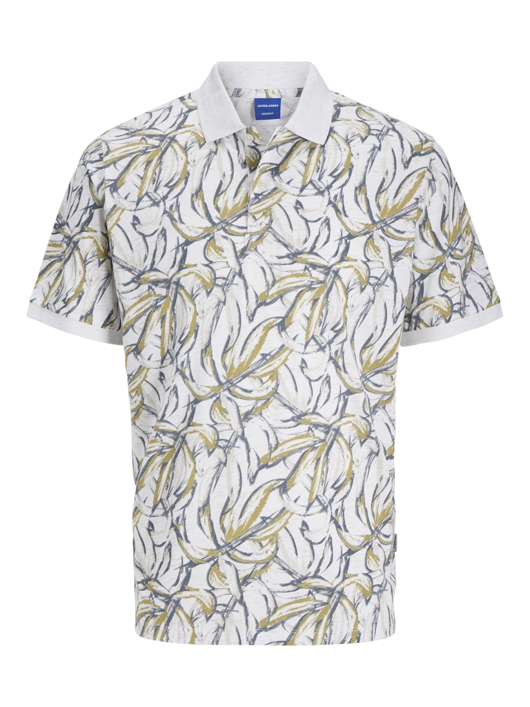 Jack & Jones - Split A.O.P. Polo - Cloud Dancer