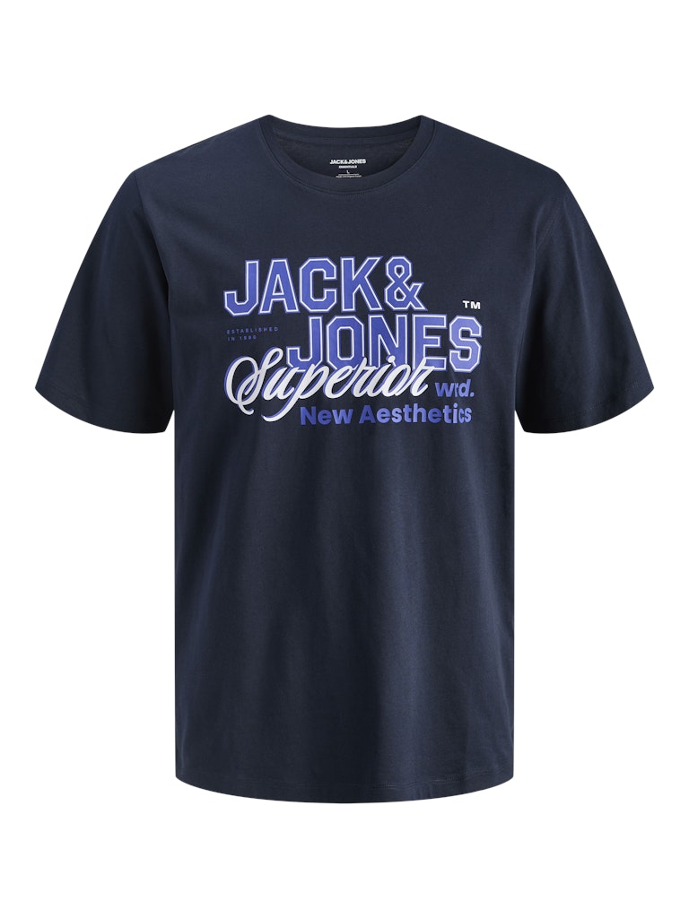 Jack & Jones - Logo Print T-Shirt - Navy Blazer