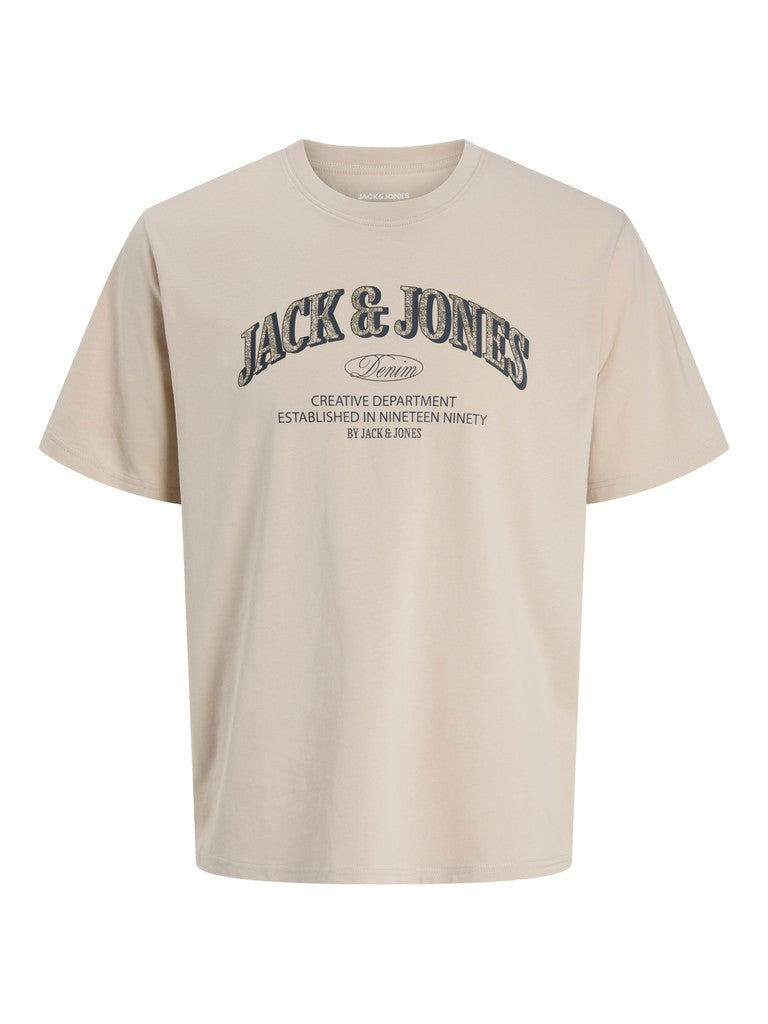 Jack & Jones - Denver Logo T-Shirts - Moonbeam (3XL-8XL)